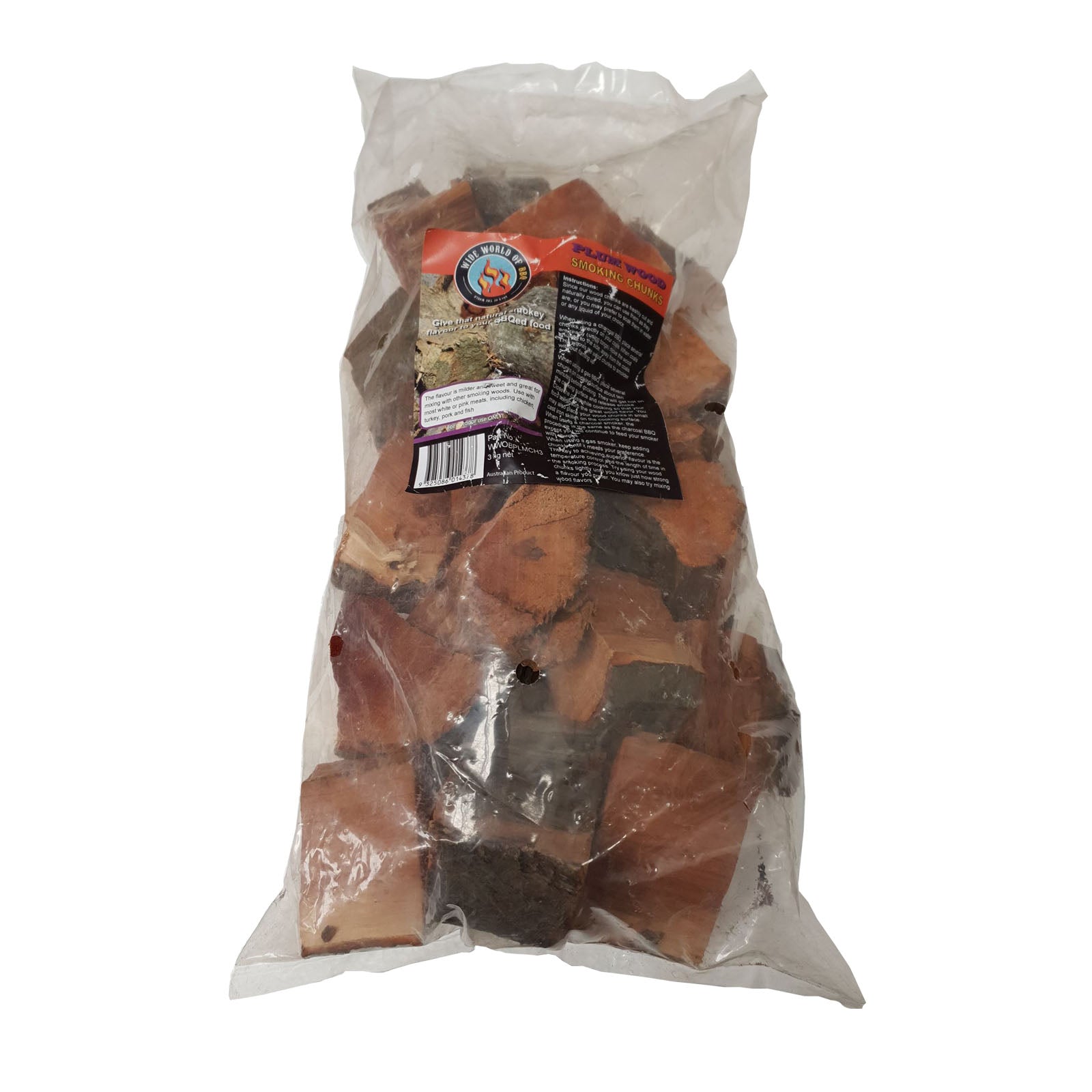 Outdoor Magic - Smoking Plum Wood Chunks 3kg  - OMPLUMCH3